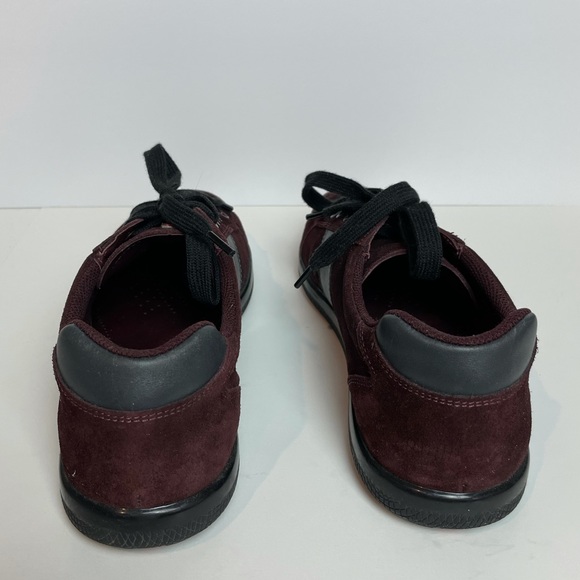 Prada Burgundy Suede Sneakers with Black Leather - Picture 6 of 11
